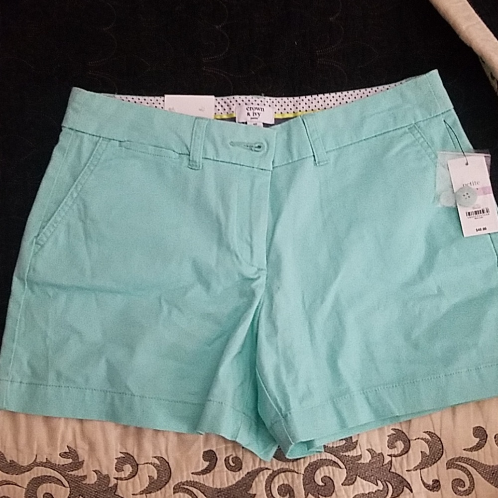 Crown & ivy mint shorts